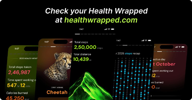 6. Apple Health Wrapped 2025标语：你的苹果健康数据，呈现得美轮美奂