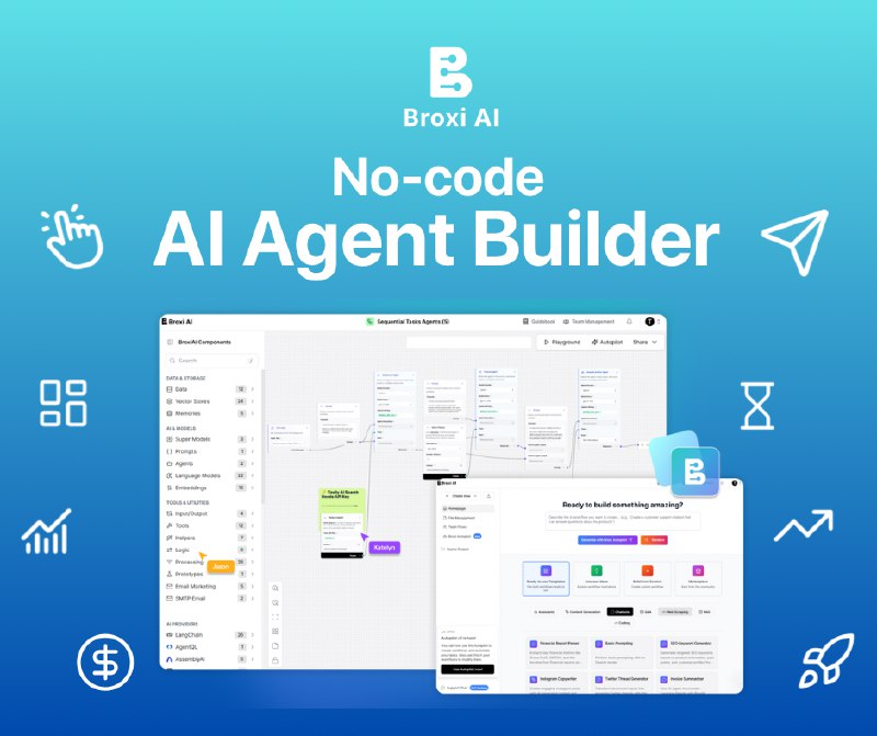 6. Broxi AI标语：无代码人工智能代理构建器