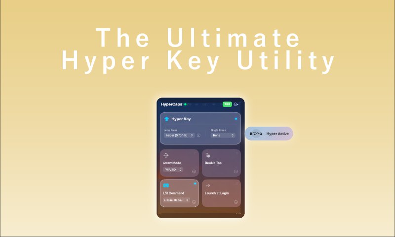7. HyperCaps for macOS标语：把大写锁定键变成超级键，提升工作效率注：“Super Key”在计算机领域通常指的是Windows系统中的Windows键或者Mac系统中的Command键等具有特殊功能的键，这里结合语境意译为“超级键” 