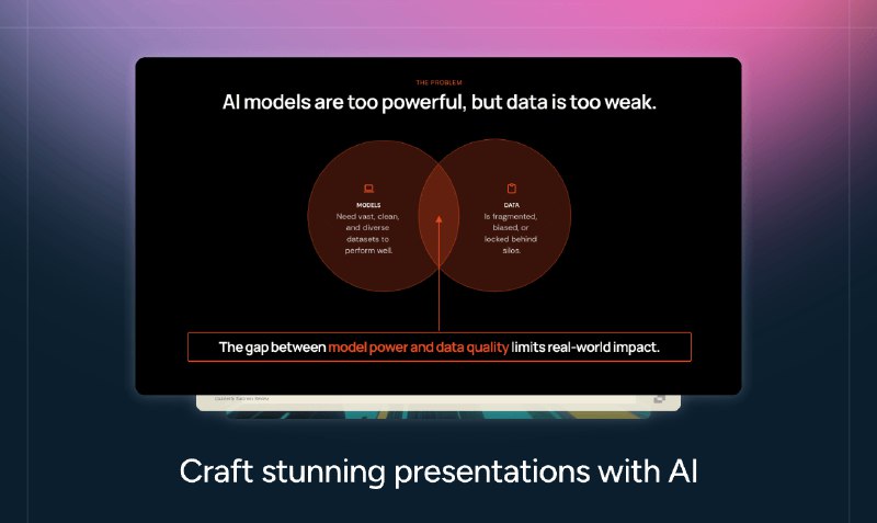 2. Alai标语：利用人工智能制作高质量的演示文稿介绍：阿莱（Alai）为每张幻灯片提供了4种选项，这样你就能找到感觉合适的内容