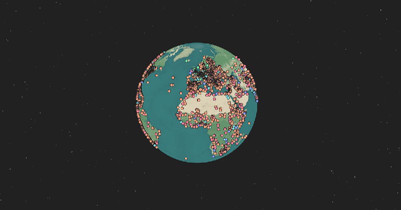 6. Globe of History标语：交互式 3D 地球仪，能呈现 6000 年的历史