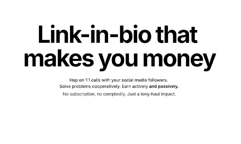 3. Bio Calls by Cross Paths标语：在60秒内让你的所有社交媒体账号都开始赚钱