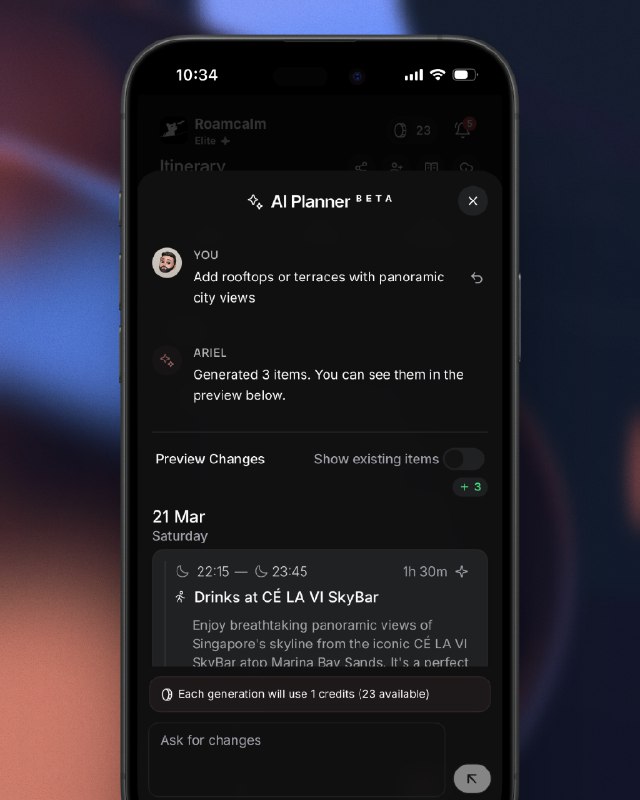 10. Ariel AI by Roamcalm标语：把你的预订邮件变成旅行行程安排