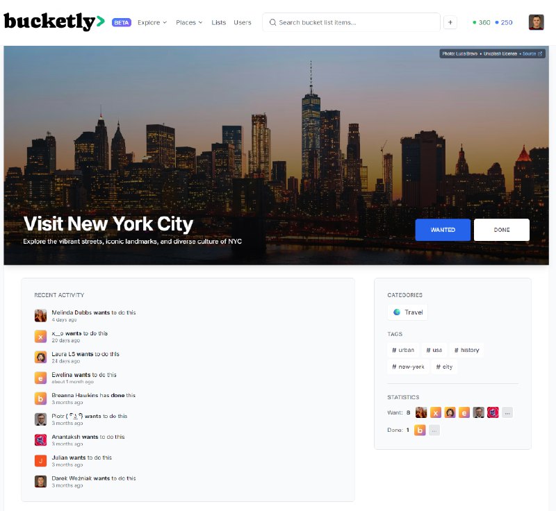 6. Bucketly标语：你的人生愿望清单上都有啥？快把你一生想达成的目标记录下来吧