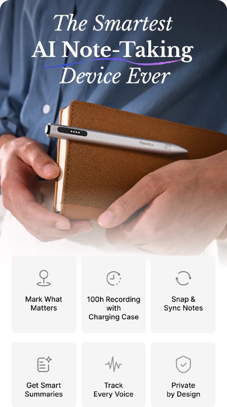7. Flowtica Scribe标语：有了它，你就拥有了顶级的人工智能笔记助手