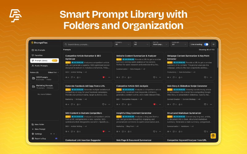 7. PromptPlex标语：你所有人工智能指令的指挥中心介绍：别再让优质提示语白白溜走啦！PromptPlex 是掌控你的人工智能工作流程的终极工具包