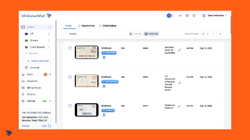 9. US Global Mail标语：把每一条信息都转化为可付诸行动的情报