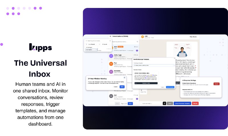 9. Kipps AI WhatsApp Agent标语：自动将WhatsApp聊天转化为收益