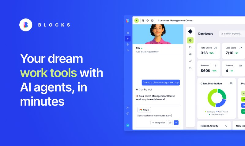 PH今日热榜 | 2025-09-161. Blocks标语：把日常语言转化为智能工作应用程序和智能助手