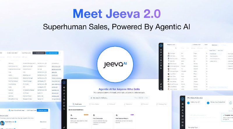 PH今日热榜 | 2025-07-221. Jeeva 2.0标语：由自主智能体人工智能驱动的卓越销售表现解析：“Superhuman”直译为“超人的”，这里结合语境意译为“卓越的”更符合日常表达习惯；“Sales”在商业语境中常表示“销售业绩、销售表现”等，这里整体可理解为带来卓越的销售成果；“Powered By”常见表达为“由……驱动” ；“Agentic AI”指的是“自主智能体人工智能” 