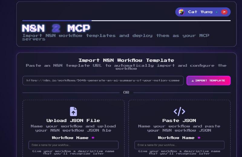 9. N8N2MCP标语：只需轻点三下，就能将你的N8N工作流迁移到MCP服务器上