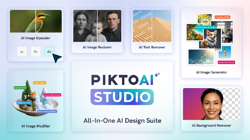 4. Pikto AI Studio标语：一款人工智能套件，让它替代你所有的设计工具