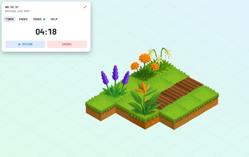 8. Growdoro标语：这是一款带有游戏化元素的专注计时器，使用它时你能打造出一座无边无际的花园