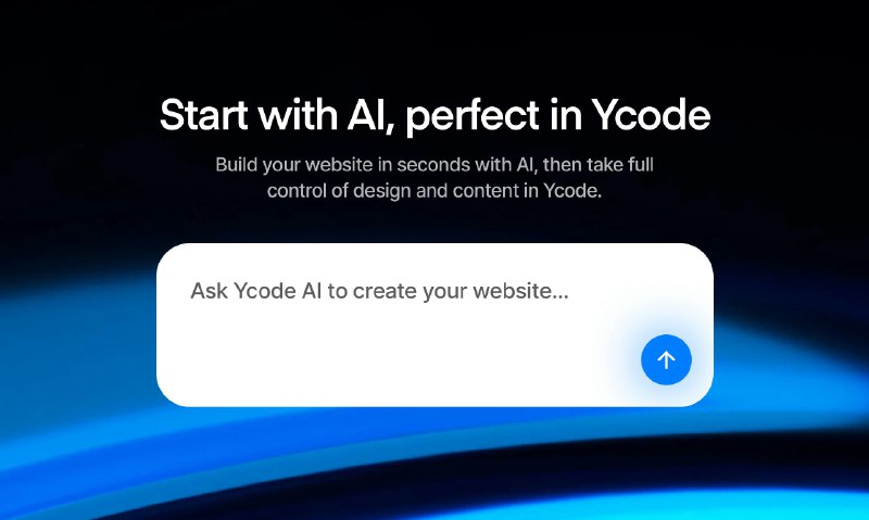 5. Ycode AI标语：用人工智能开启你的网站之旅解析：“Start your website”直译为“开启你的网站”，但结合语境，“开启网站之旅”更符合日常表达习惯，能让读者更清晰地理解这是在说利用AI来着手创建和开展网站相关的事情