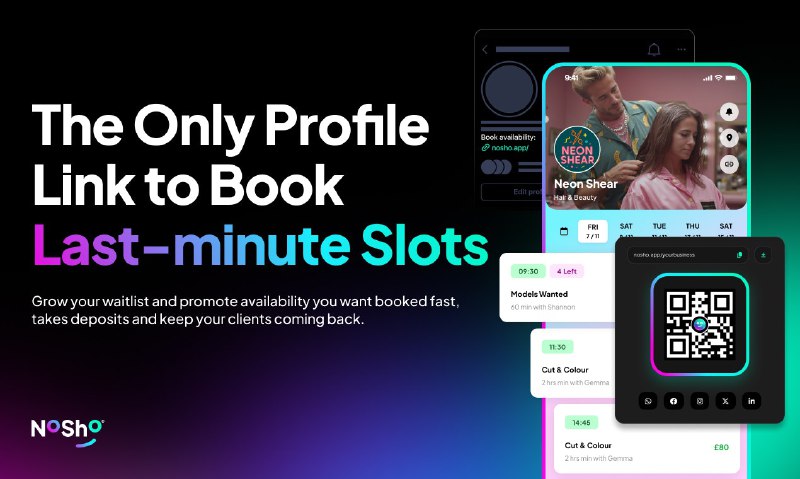 3. NoSho.app标语：扩大你的候补名单，通过收取定金快速填满可用名额