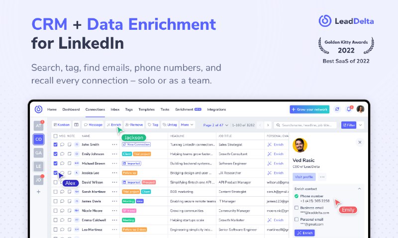 4. LeadDelta 4.0标语：把你团队在领英上的人脉转化为业务机会