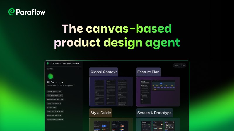 3. Paraflow 标语：基于画布的产品设计工具