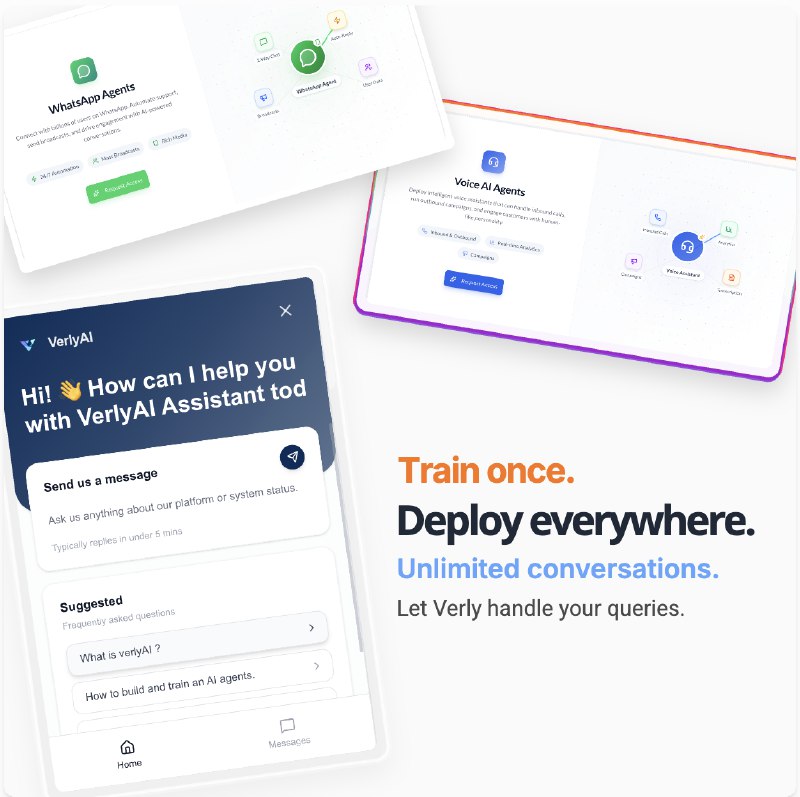 6. Verly标语：能跨渠道解决客户支持问题的人工智能代理解析：“AI agents”即“人工智能代理”；“resolve customer support”表示“解决客户支持问题”；“across channels”意思是“跨渠道” ，整体连起来就是“能跨渠道解决客户支持问题的人工智能代理” ，这样的表达符合科普杂志或日常对话的风格