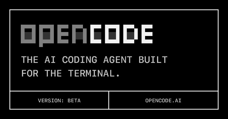 3. opencode标语：你终端上的人工智能代理，支持使用任意你想要的模型