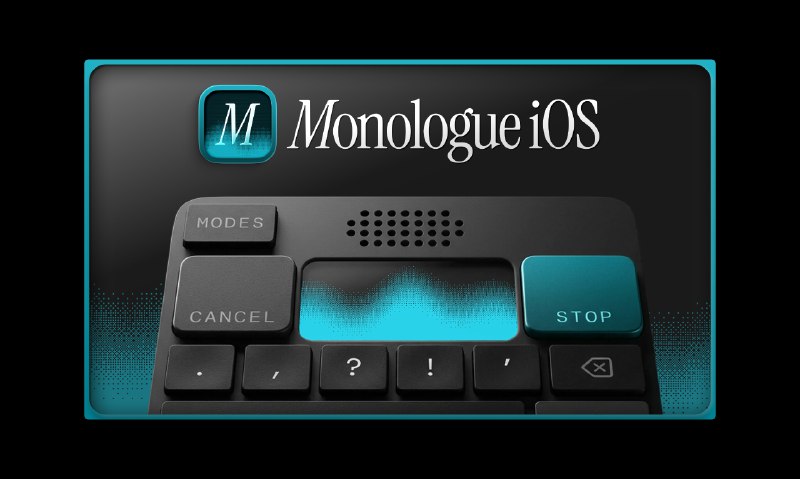 4. Monologue for iOS标语：无论走到哪里，都能把你的语音转化为流畅的文字