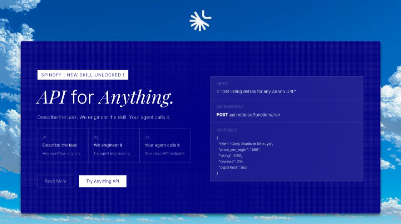 PH今日热榜 | 2026-03-051. Anything API标语：Any website. We deliver the API.介绍：Many websites don't have public APIs. Anything API fills that gap. Turn any browser work into a production-ready API. Describe the task, and our agents build a custom function that calls the site directly. Ship a custom API endpoint you can deploy serverless, schedule on Cron, or call via API. Te...Product Hunt: 查看详情产品网站: 立即访问关键词：Any website. We deliver the API., Anything API票数：🔺482是否精选：是发布时间：2026年03月04日 PM04:01 (北京时间)