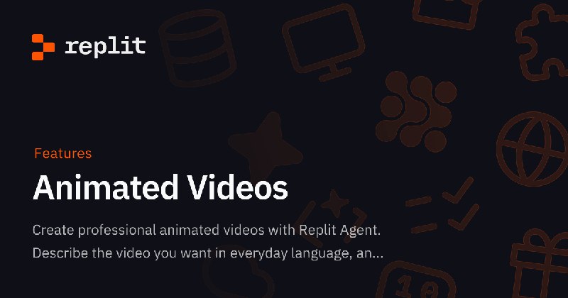 6. Replit Animated Videos标语：人工智能驱动的动态图形这里“AI - Powered”表示由人工智能驱动，“Motion Graphics”是动态图形的意思，整体就是借助人工智能技术来实现的动态图形