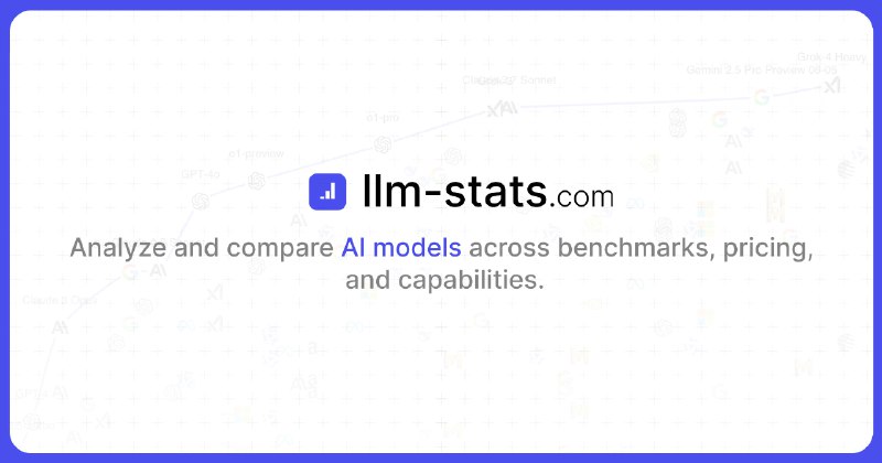 4. LLM Stats标语：通过基准测试、成本和功能来比较各 API 模型