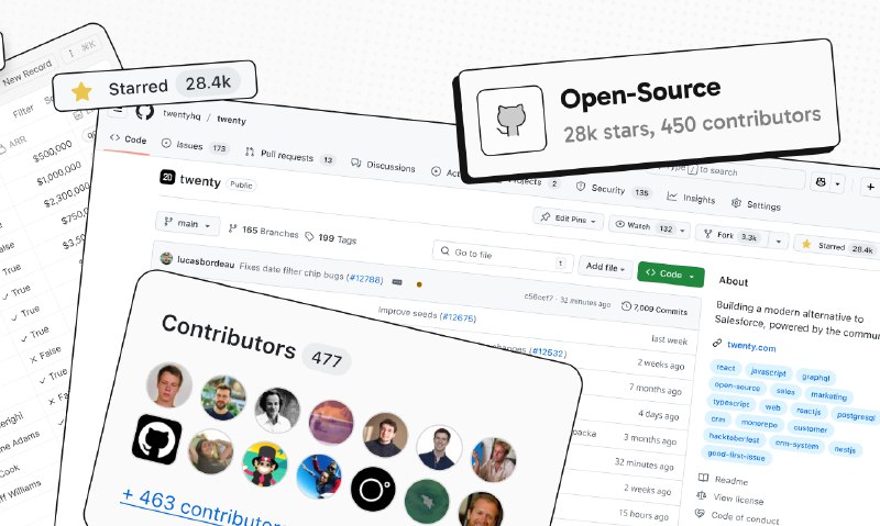 PH今日热榜 | 2025-06-261. Twenty标语：排名第一的开源客户关系管理系统介绍：Twenty是一款现代化的开源客户关系管理（CRM）系统，可作为Salesforce的替代方案