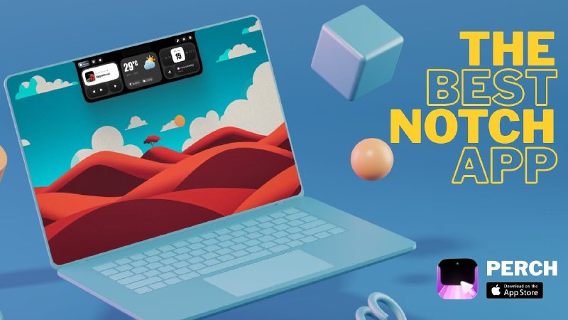 9. Perch标语：适用于Mac电脑凹槽屏的灵动岛功能注：“Mac Notch”指的是苹果Mac电脑屏幕顶部类似iPhone“刘海屏”的凹槽区域 ，“Dynamic Island”是苹果iPhone 14 Pro系列推出的灵动岛交互功能，这里“Dynamic Island for Mac Notch”推测是指类似灵动岛的交互功能被应用到Mac电脑的凹槽屏上