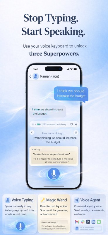 7. Zavi AI - Voice to Action OS 标语：能在各类应用程序中实现语音输入、编辑、查看并执行操作的功能