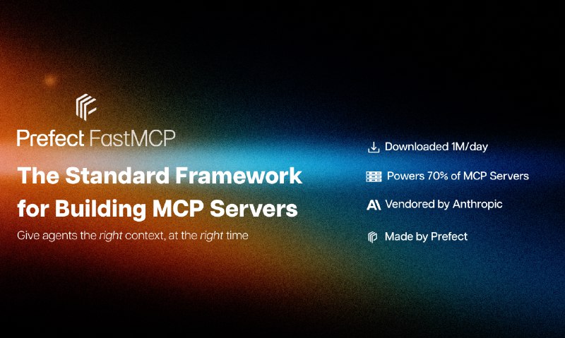 5. FastMCP 3.0标语：一种快速、符合 Python 风格的构建 MCP 服务器和客户端的方法介绍：FastMCP 3.0 是一个用于构建更智能AI上下文应用程序的框架，而不只是用于搭建工具服务器